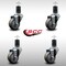 Service Caster 3'' SS Gray Poly Wheel Swivel 1-5/8'' Expanding Stem Caster Set, 4PK SCC-SSEX20S314-PPUB-158-4 - alternate 3